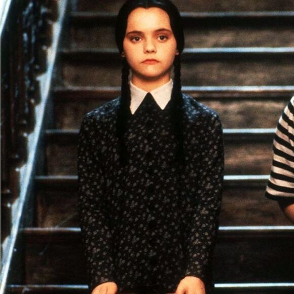 VINTAGE 80s dress collared striped black with pocket M - Picture 13 of 13